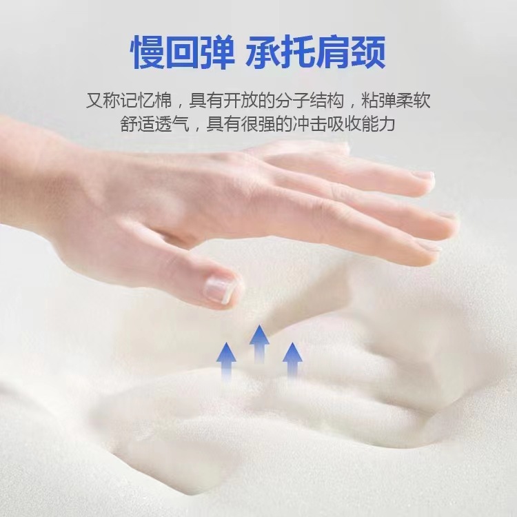 Cross-Border Foreign Trade Gel Slow Rebound Space Memory Pillow Sponge Pillow Cervical Pillow Insert Healthy Pillow Summer Cool