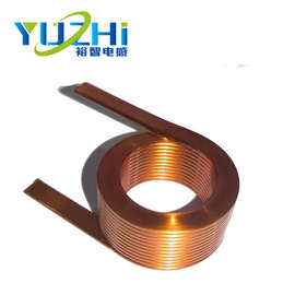 厂家供应高频扁铜线空心绕线电感线圈 纯铜线高温漆包线圈