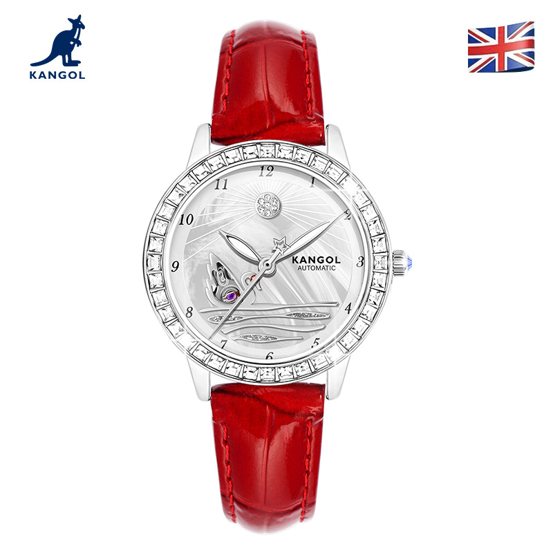 英国品牌坎戈尔袋鼠kangol全自动机械表女款手表学生防水-k131
