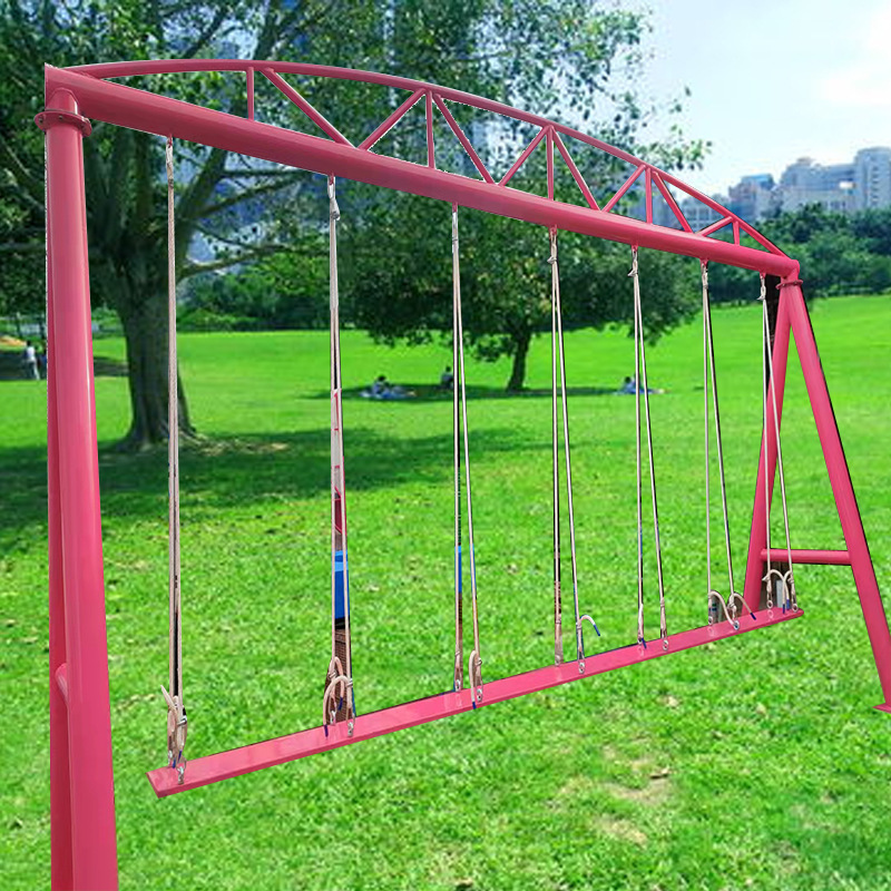 景区一字网红打卡秋千单排秋千 户外多人荡拍照秋千亲子游乐设备