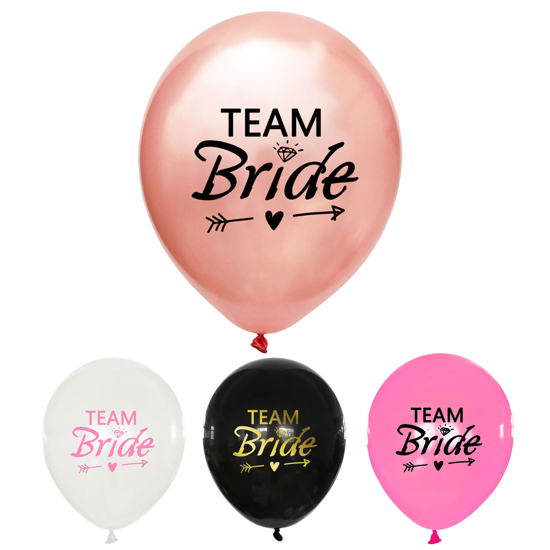 Rose Gold Bride to Be Rubber Balloons 12 Inch Bridal Party Bachelor Party Hen Party Decoration