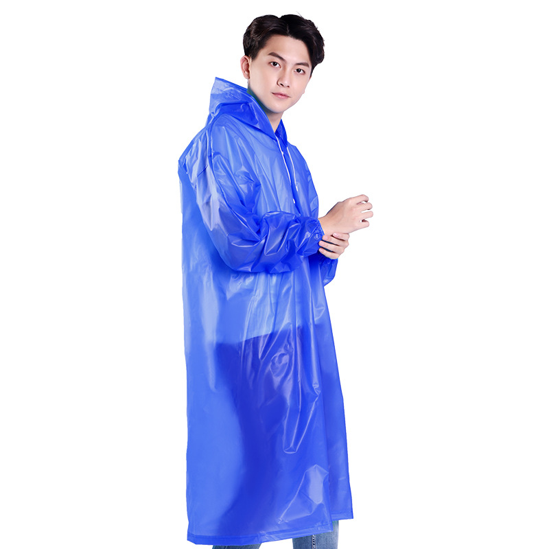 Outdoor Men's Thickened Raincoat Fishing Portable Extra Large Size Long Waterproof Poncho Travel Non-Disposable Poncho