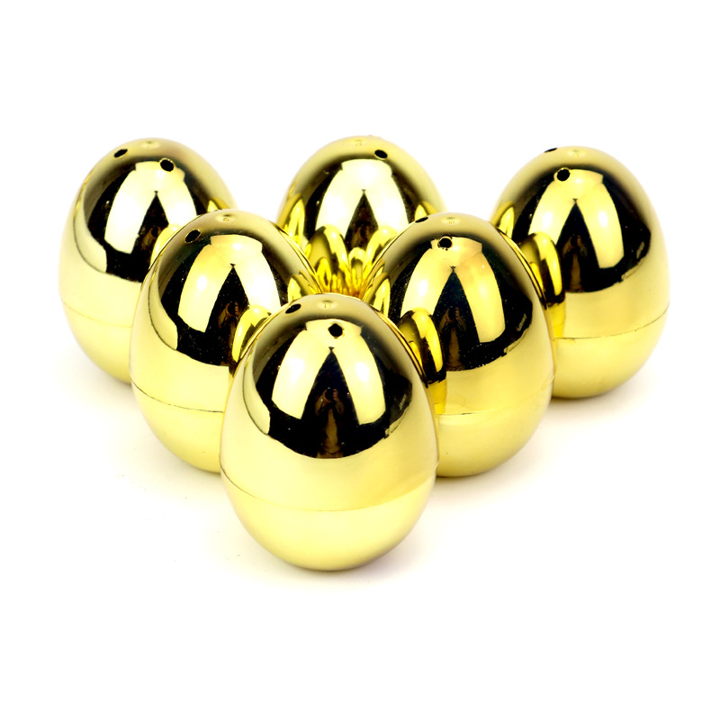 新款复活节电镀金蛋 跨境供应 塑料开口蛋扭蛋壳玩具-阿里巴巴