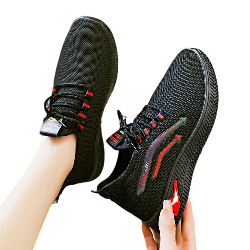 OEM Customized Women's Shoes Spring and Summer New Casual Sneaker Trendy Versatile Flying Woven Shoes Foreign Trade Women's Wholesale