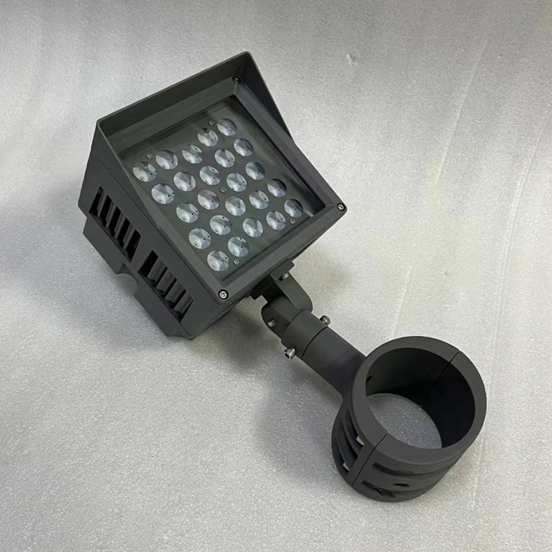 led方形射灯投光灯聚光室外防水外墙亮化公园亮化射灯抱箍投光灯