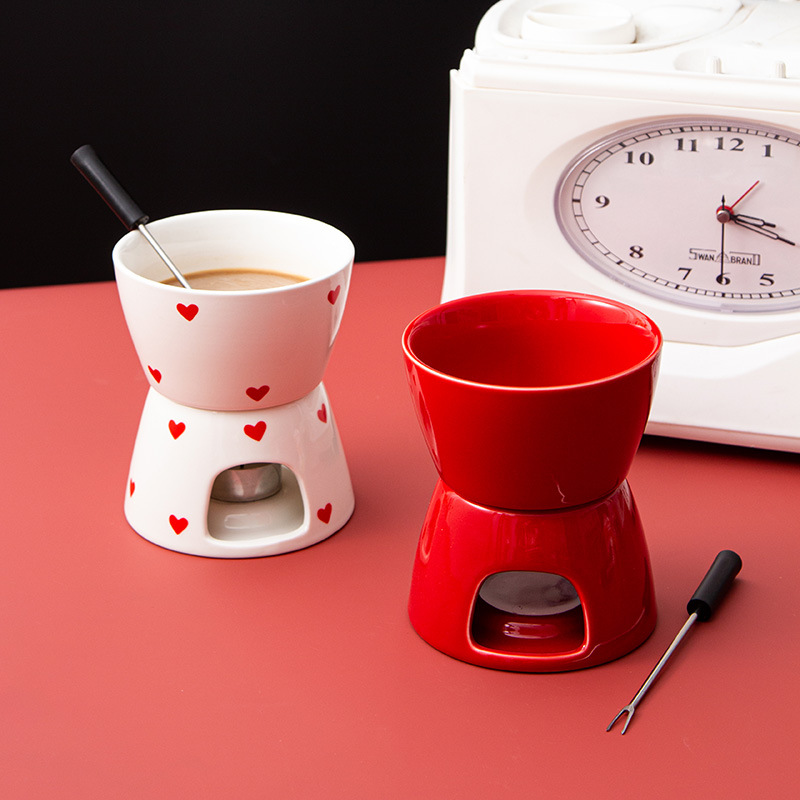 创意酒精加热炉亚马逊圣诞节巧克力炉定制家用厨房碗炉分离陶瓷炉