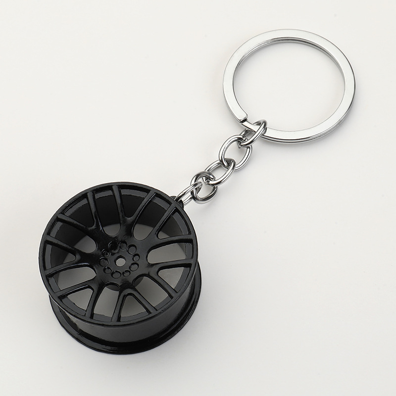 Car Modification Fittings Keychain 4s Shop Small Gift Men's Keychain Metal Wheel Hub Keychain Pendant