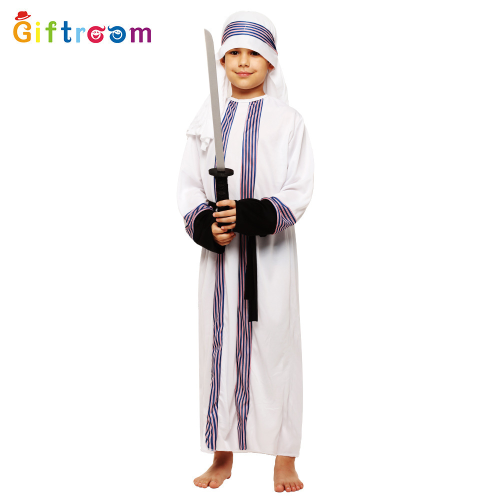 万圣节派对舞会服饰中东男童迪拜小王子阿拉伯话剧舞台表演出服装