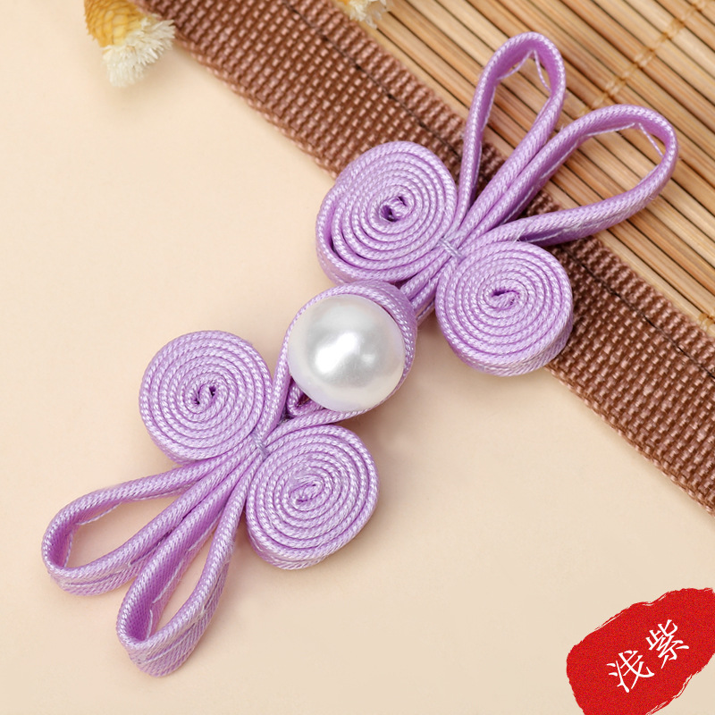 Hengmeihe Class B Cheongsam Buckle Pearl Rabbit Ear Buckle Handmade Woven Button Hanfu Decorative Buckle Accessories