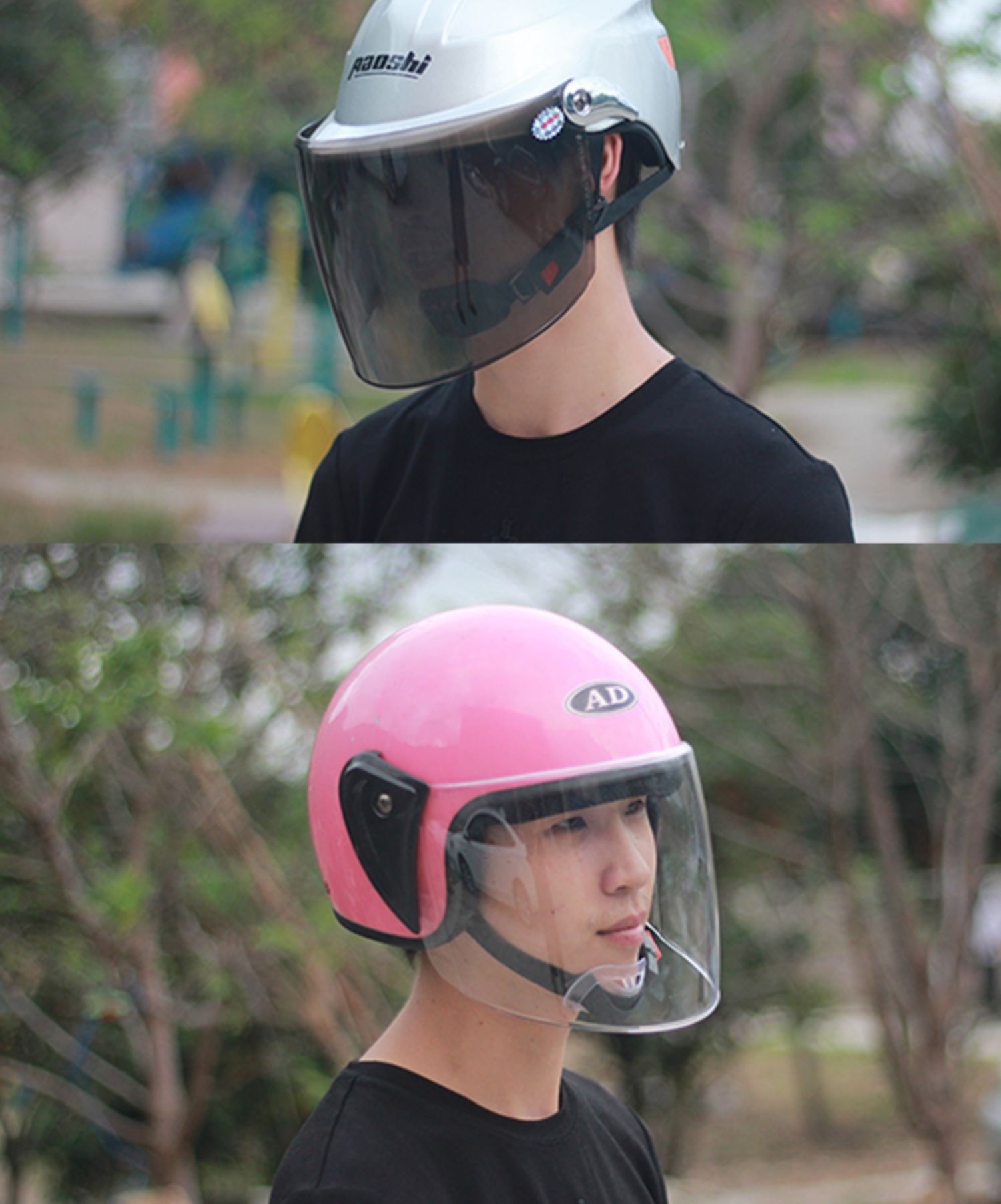 电动摩托车头盔镜片挡风镜面罩玻璃高清透明防晒雾全遮挡配件通用