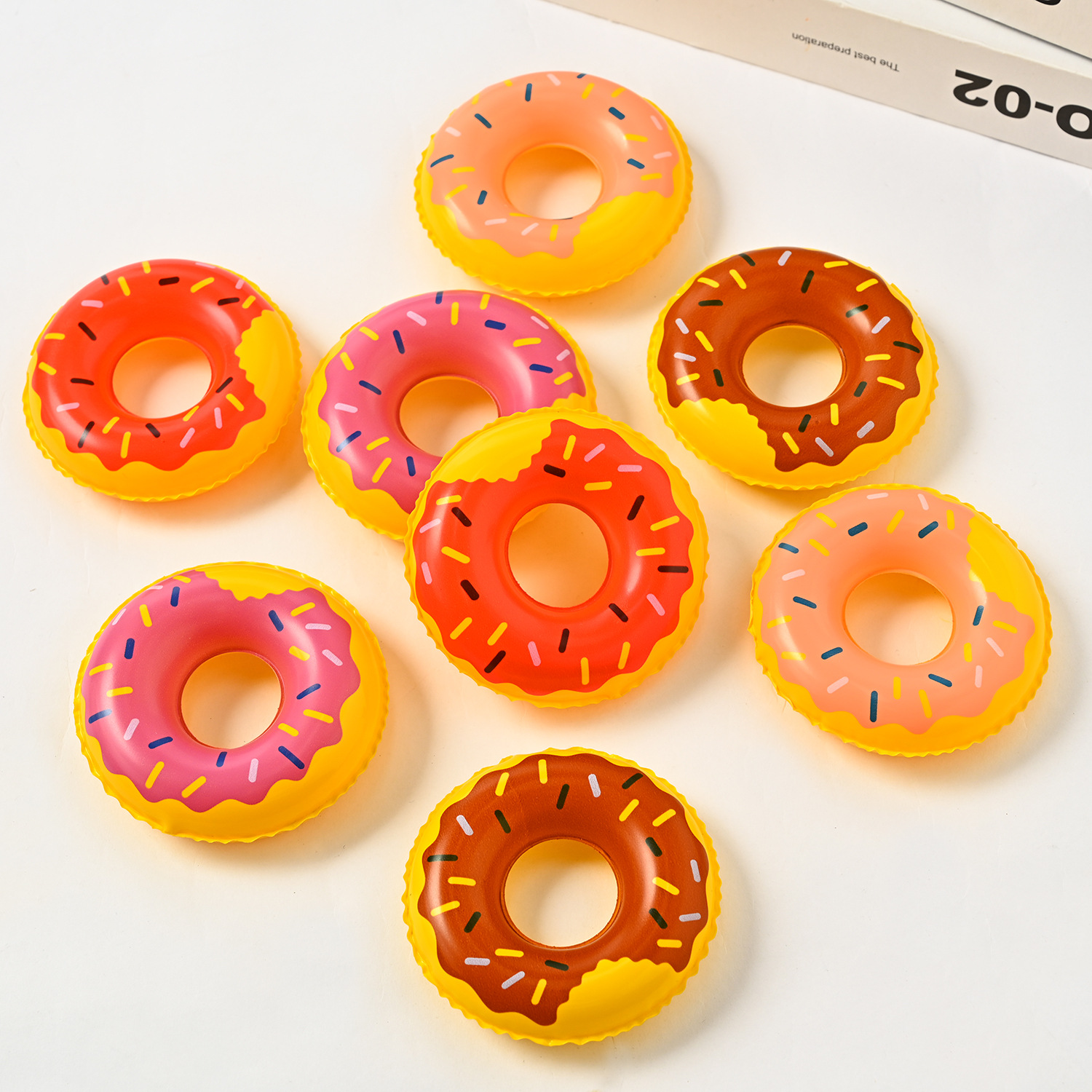 Mini Swimming Ring Children's Bath Toys Decoration Accessories Baby Swimming Toys Donut Inflatable Small Swimming Ring