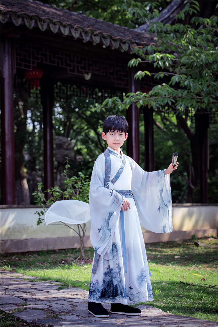 2021年春秋儿童男童汉服古装国学中国风少爷服古风小男孩大袖套装