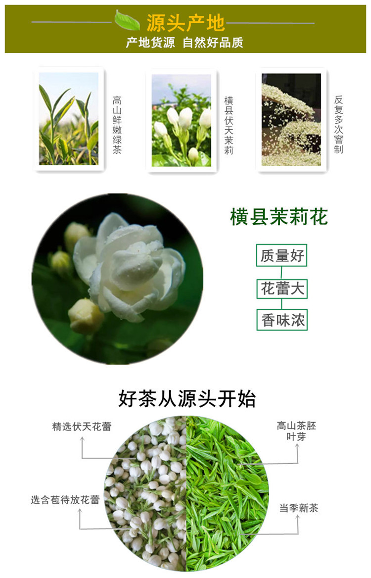 广西横县茉莉花茶2021新茶茉莉龙珠浓香花茶叶白龙珠绣球散装批发