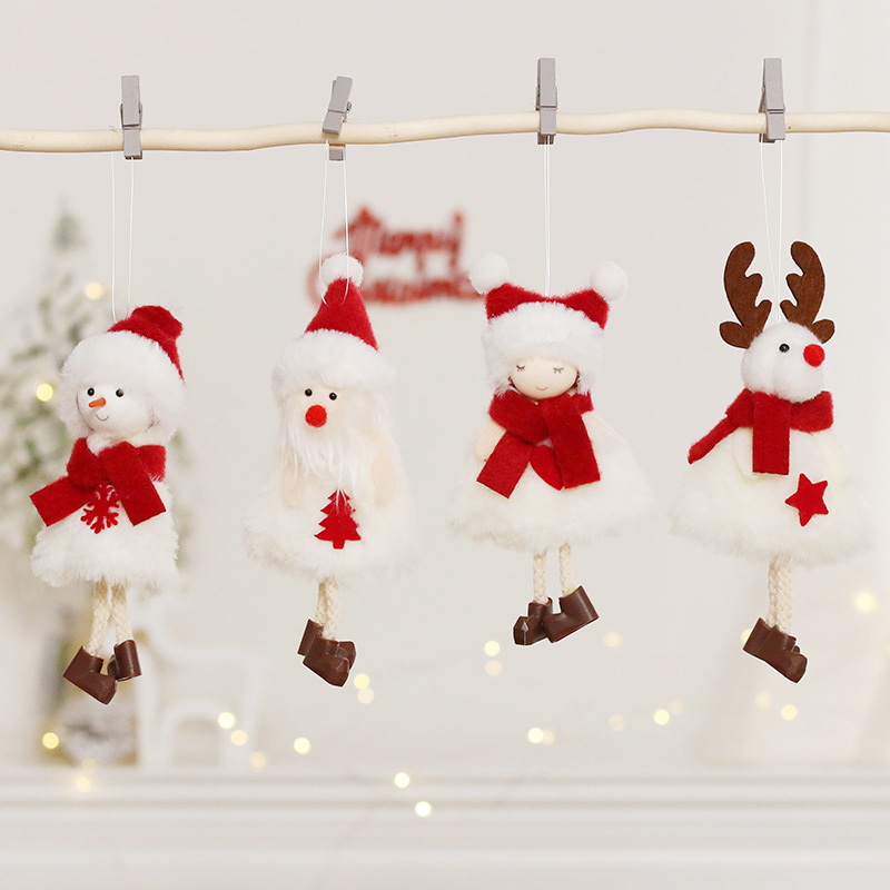 Cross-Border Spot Christmas Decorations Ins Cute Wind Snowman Old Man Doll Christmas Tree Pendant