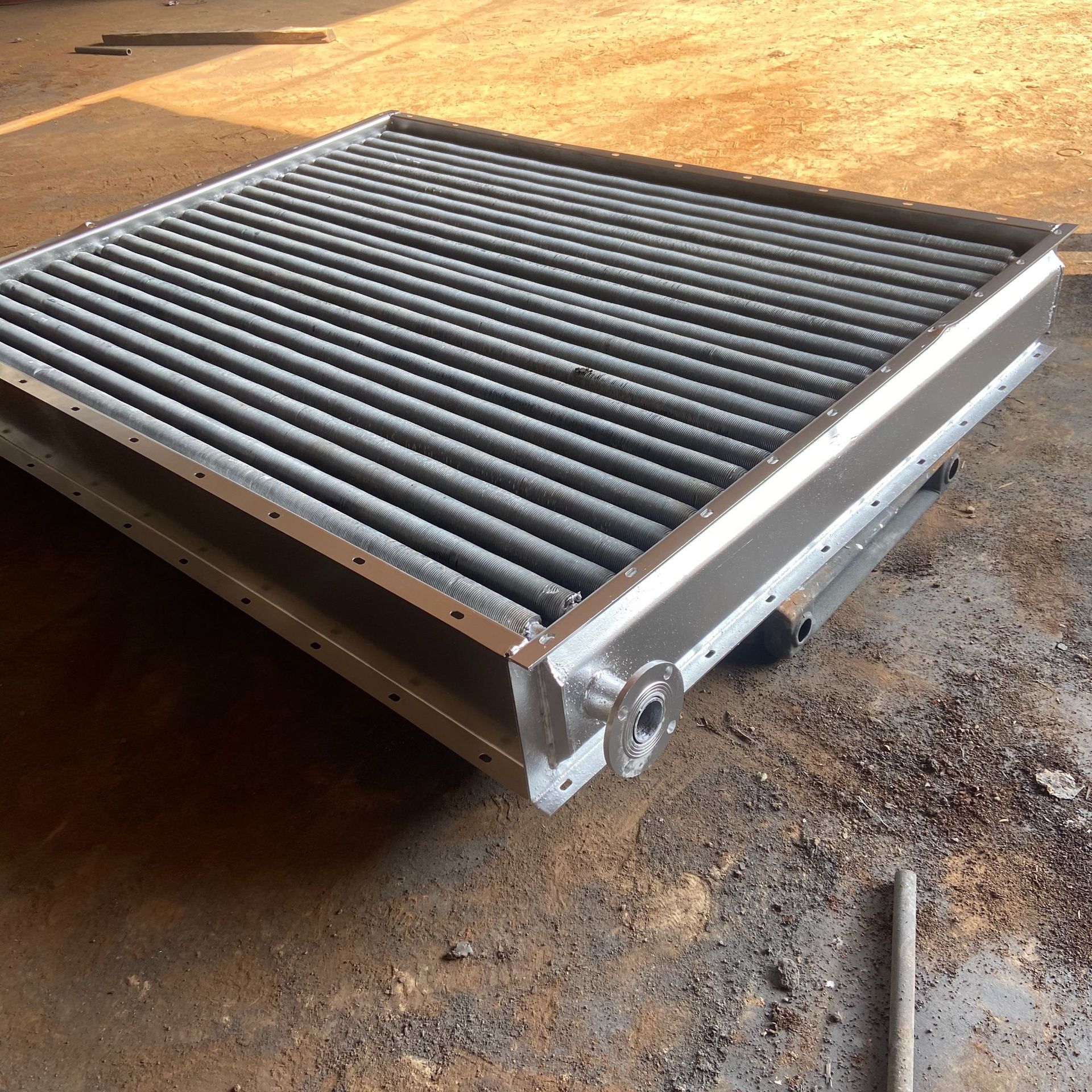 多排管翅片管换热器 蒸汽散热器 空气热交换器多排管散热器