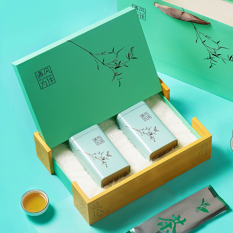 通用铁罐散茶茶叶礼盒套装伴手礼包装绿茶龙井红茶包装盒空盒批发