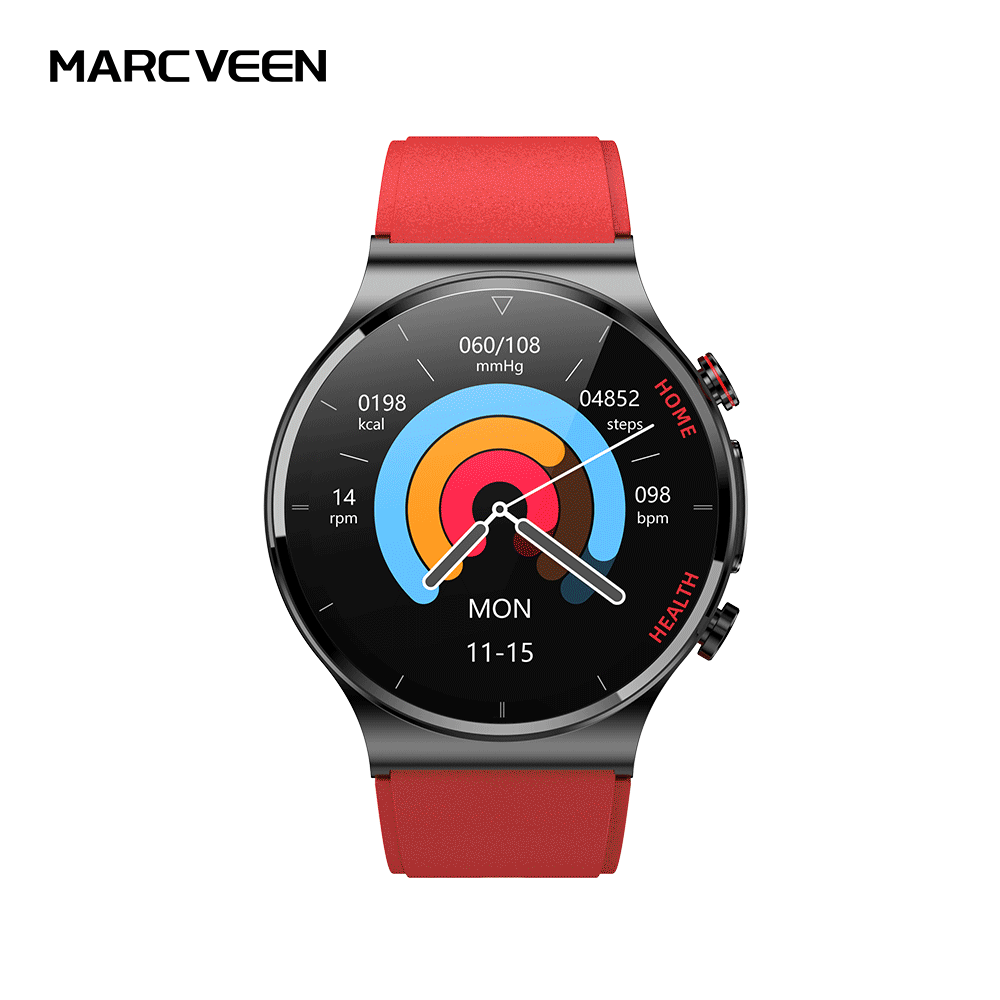 跨境私膜e300智能手表ecg心电图体温血压心率监测防水老人手环