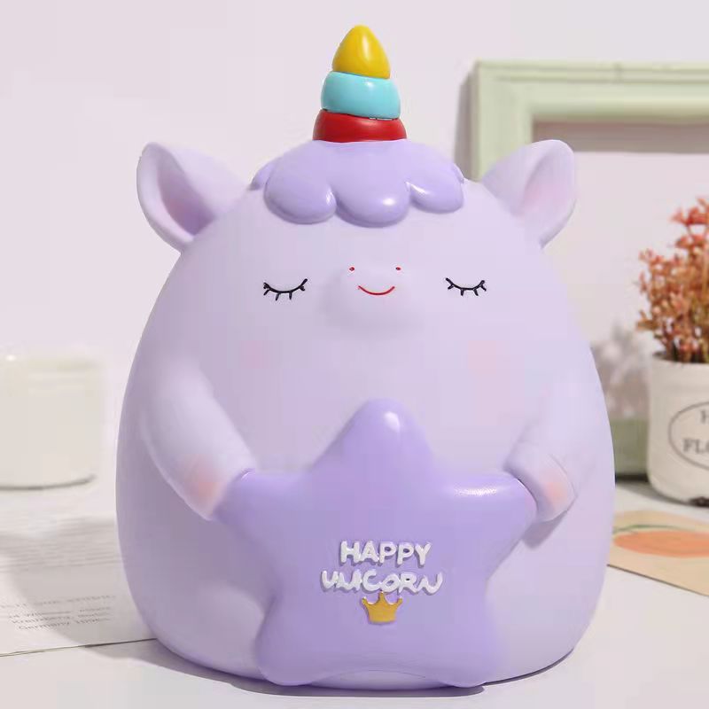 Factory Direct Supply Unicorn Coin Bank Vinyl Drop-Resistant Oversized Holiday Gift Birthday Gift Table Decorations