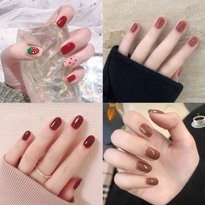 美甲图片网红贴纸装饰小图案甲片成品ins日系d指甲贴片短款自然