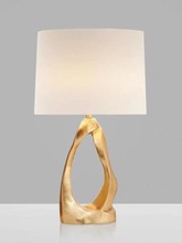 美式艺术台灯卧室床头柜灯现代简约轻奢风创意金色床头灯温馨