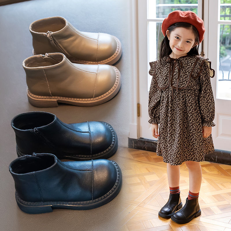 03成交2女童马丁靴2021新款秋冬季儿童鞋子小女孩中筒靴公主靴短靴子