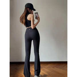 lulu原标现货Groove微喇瑜伽裤提臀普拉提百搭修身显瘦裸感运动女