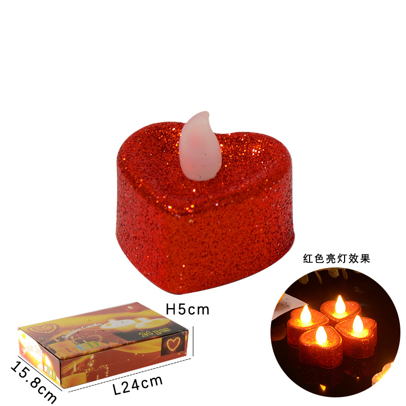 LED Luminous  Valentine's Day Wedding Decoration Electronic Light Candle
