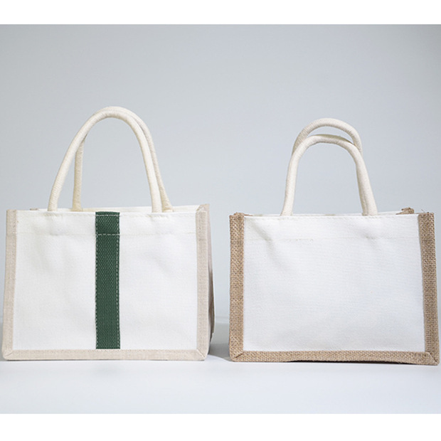 无印良品麻布包diy涂鸦空白儿童手绘包芯款拼接帆布黄麻布袋定制