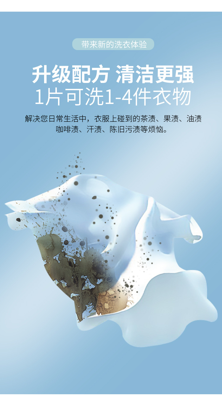 日本和匠留香洗衣泡泡纸机洗强力去污洗衣片家庭装浓缩清香纸