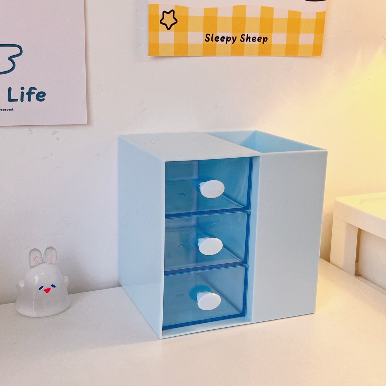 Cartoon Pen Holder Cute Girl Heart Creative Fashion Ins Style Children Student Stationery Storage Box Desktop Multifunctional