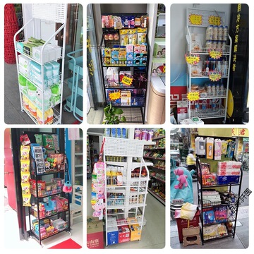 超市货架便利店小货架零食架商用展示架多层面包架小型落地置物架