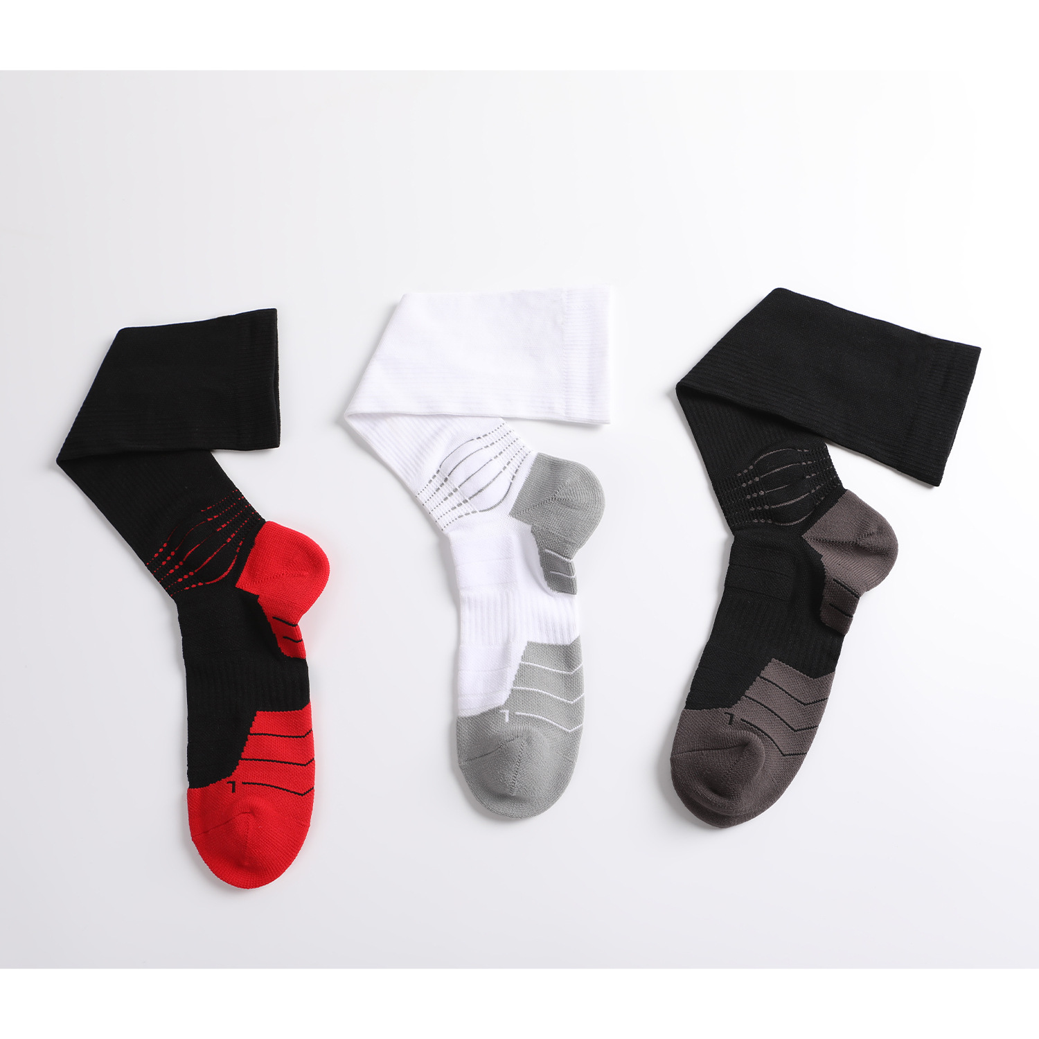 Men's and Women's Running Sports Foreign Trade Socks European and American Elastic Soccer Socks Long Tube Tail Boots Pressure Socks Men's Custom