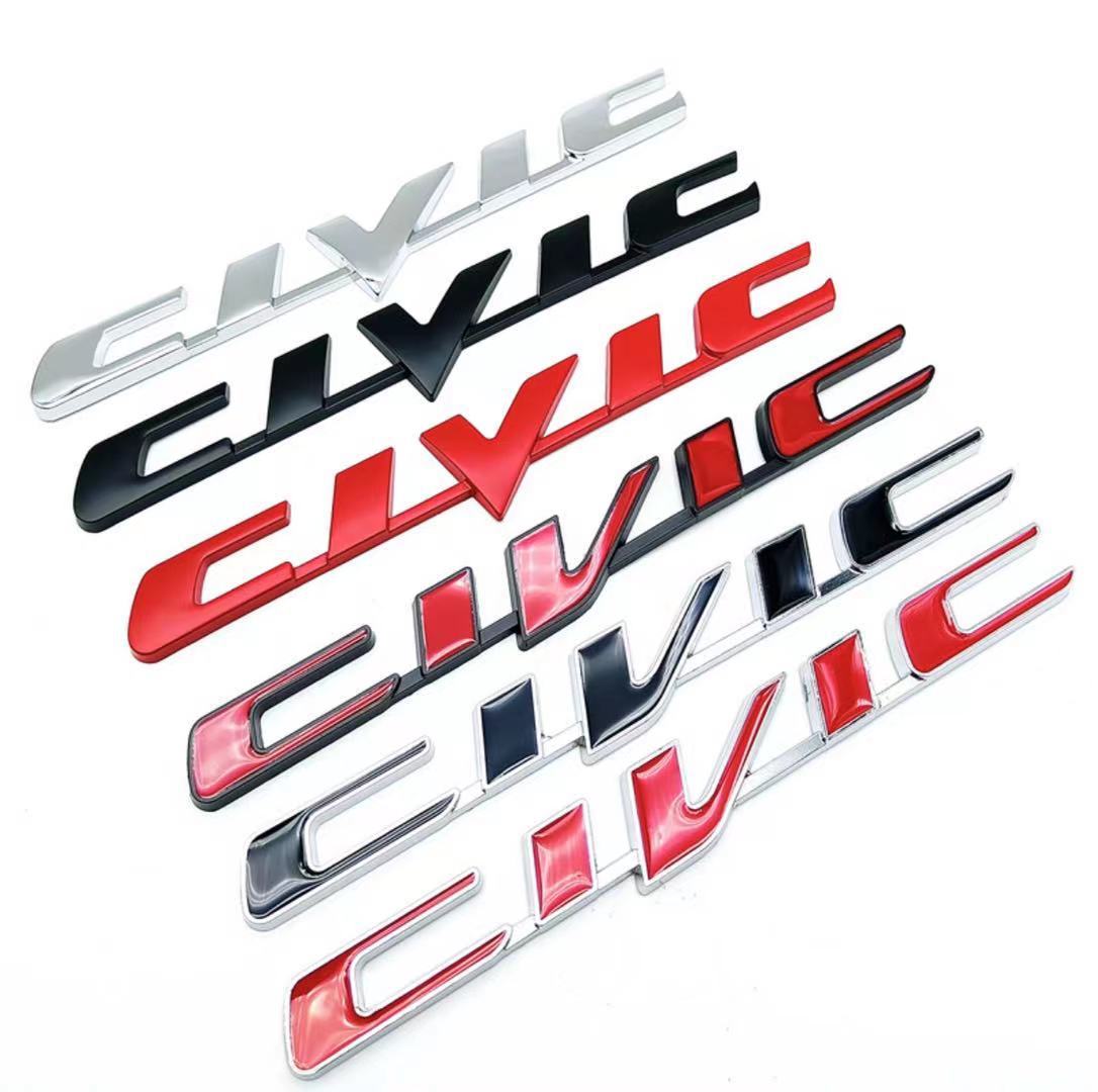 适用于思域civic英文金属尾标 飞度ivtec侧标字母改装后标车标志