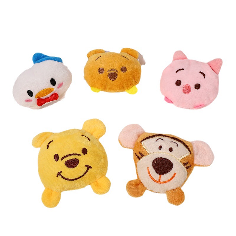 Cute Cartoon Plush Doll Brooch Pooh Bear Children Girl DIY Bag Accessories Headdress Ankle Sock Clothing Accessories