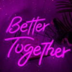 霓虹灯字母better together雕刻霓虹灯亚克力LED造型灯