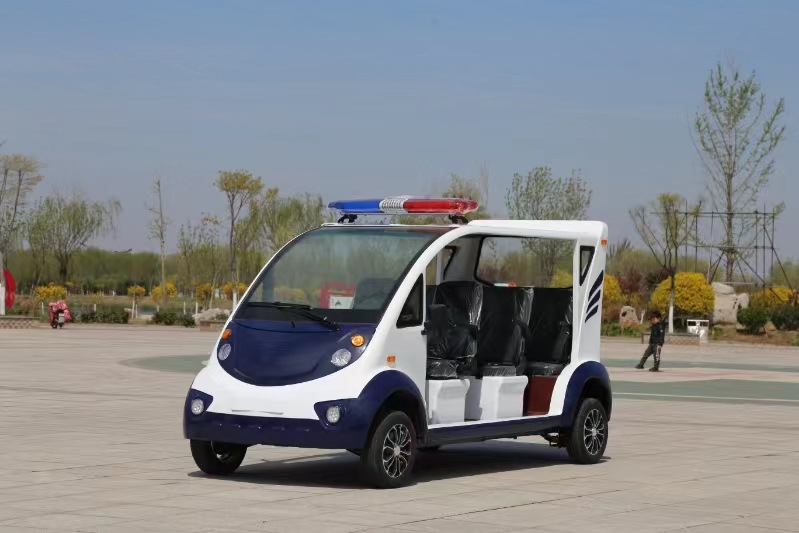 5座电动巡逻车景区城管执勤四轮带斗新能源铁壳电动巡逻车观光车