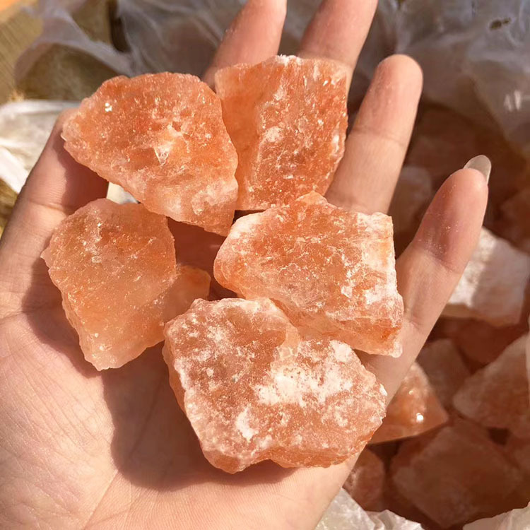 喜马拉雅盐块2-3cm 3-5cm水晶盐块盐碎石 盐毛石汗蒸房盐房岩盘浴