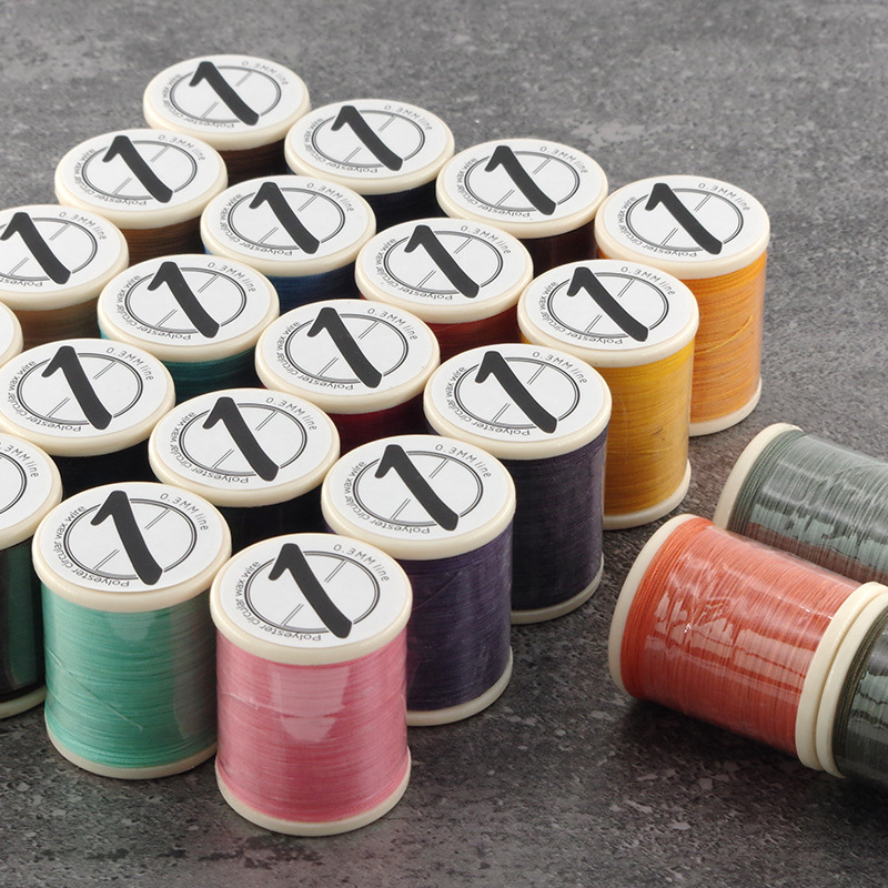 手缝线手工皮具diy包包钱包缝纫编织线马克线不散股圆蜡线03