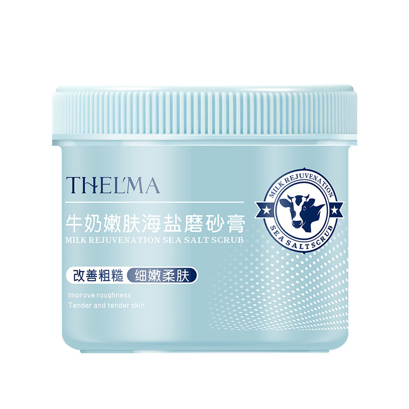 Thelma Body Scrub Cream Milk Rejuvenation Sea Salt Exfoliating Whole Body Whitening Nicotinamide Bath Salts Whole Body Cleaning