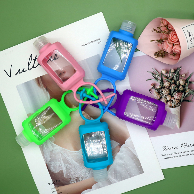 硅胶洗手液硅胶瓶套60ml硅胶香水瓶瓶套便携免洗消毒液硅胶套现货