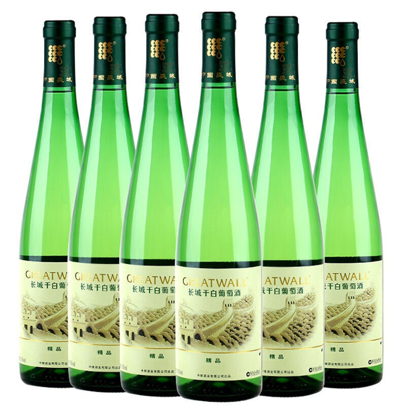 【京东快递】长城精品干白葡萄酒精选龙眼葡萄为原料6瓶*650ml