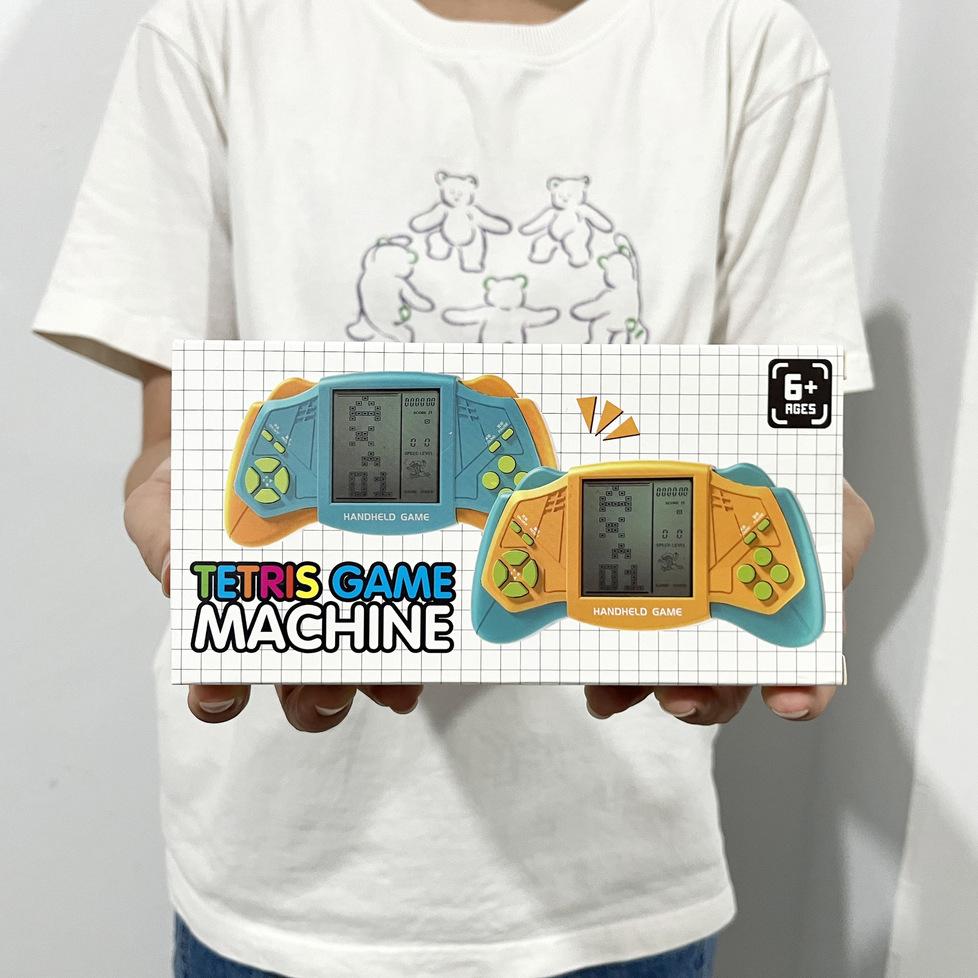 儿童俄罗斯方块游戏机玩具超大屏幕8090怀旧复古老式掌上游戏机