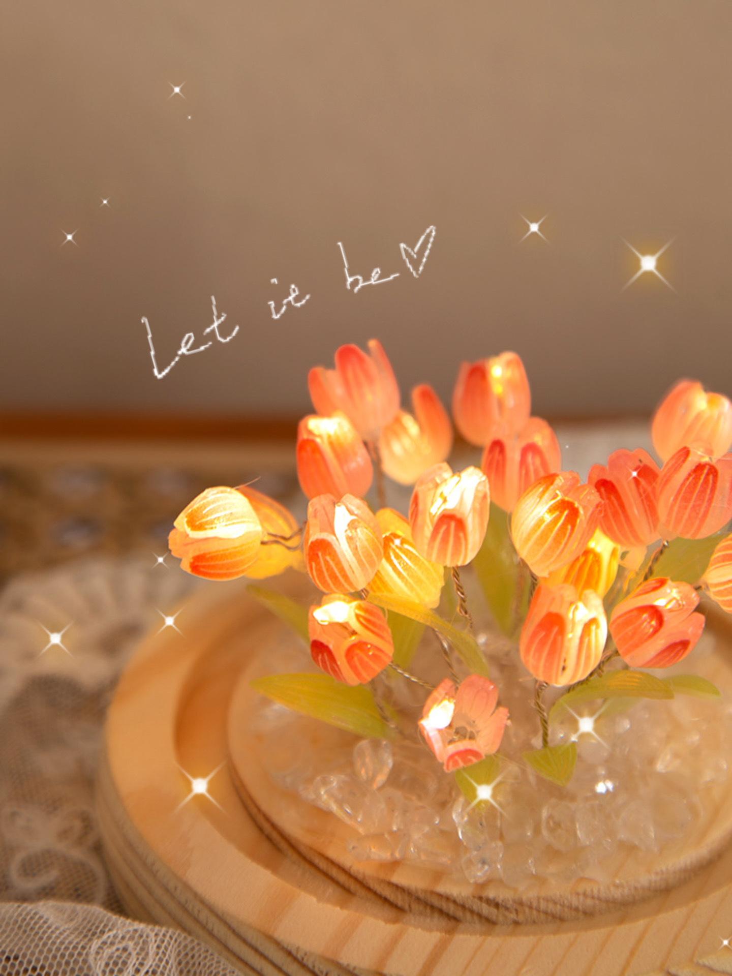 t网红热缩郁金香小夜灯diy手工材料包创意氛围灯ins风少女女生礼