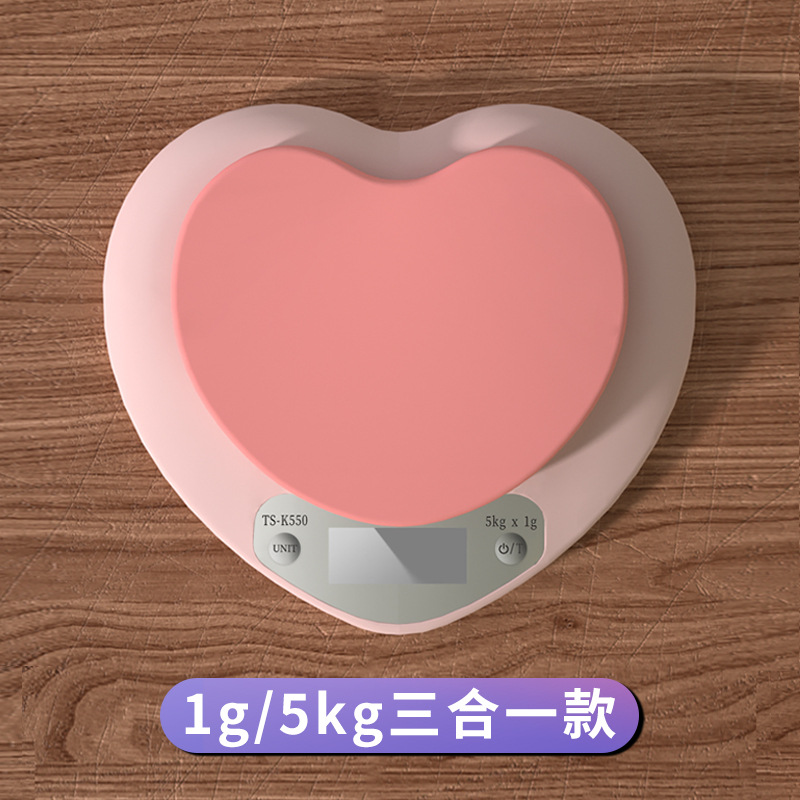 Tiansheng Kitchen Scale Baking kg Coffee Gram Measuring Scale Charging Food Balance Electronic Household Small Love Kitchen Electronic Scale