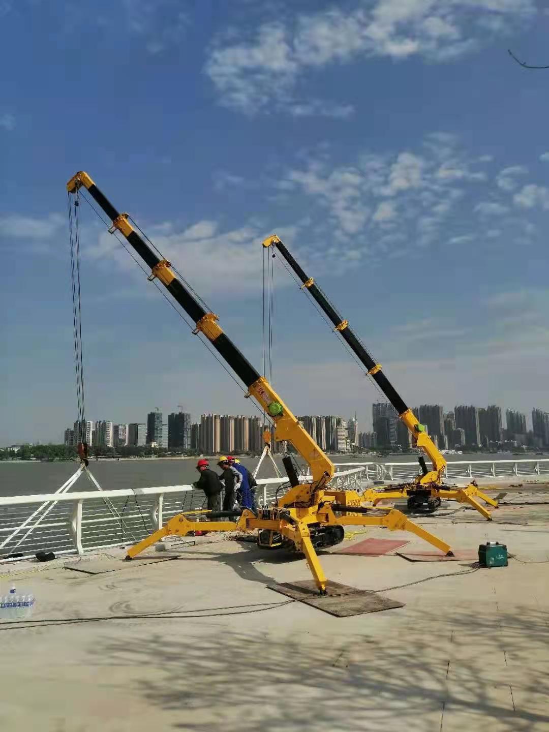 楼面吊机 玻璃幕墙安装吊机 屋顶蜘蛛吊车 楼层物料运输用吊机