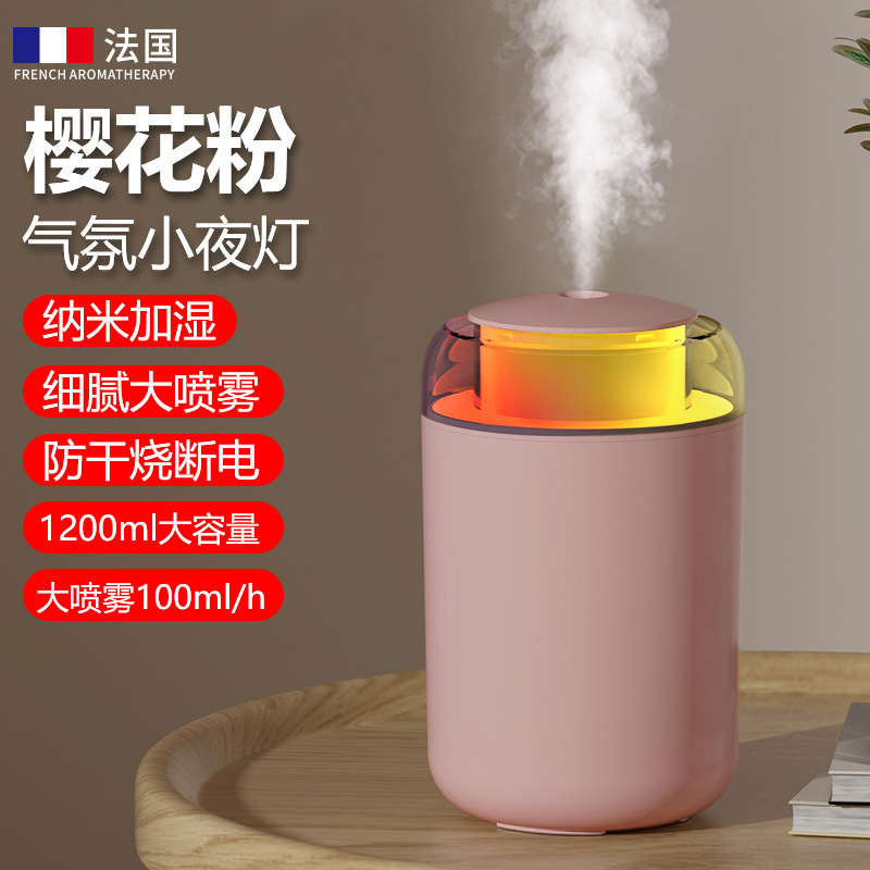 Humidifier Silent Bedroom Desktop Pregnant Mom and Baby Small Aroma Diffuser Office Air Aromatherapy Night Light Heavy Fog