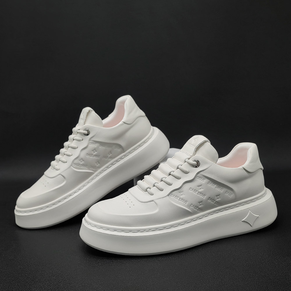 麦昆男鞋小白鞋男高端板鞋男款潮鞋欧洲站百搭男生鞋子真皮增高鞋