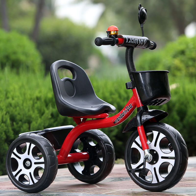 儿童脚踏车三轮车//小孩手推自行车/男女宝宝玩具单车1-3-5岁童车