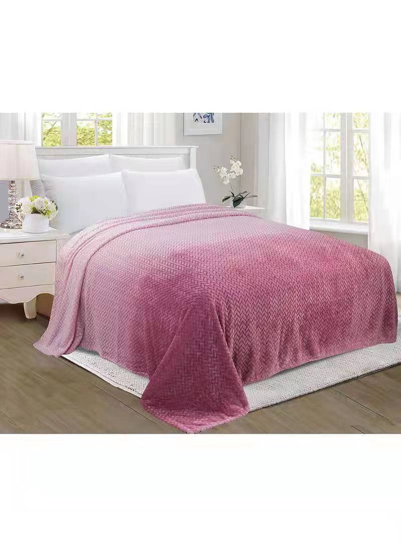 Flannel Blanket Wheat Jacquard Gradient Blanket Amazon Single-Layer Double-Sided Flannel Large Size Cover Blanket Dormitory