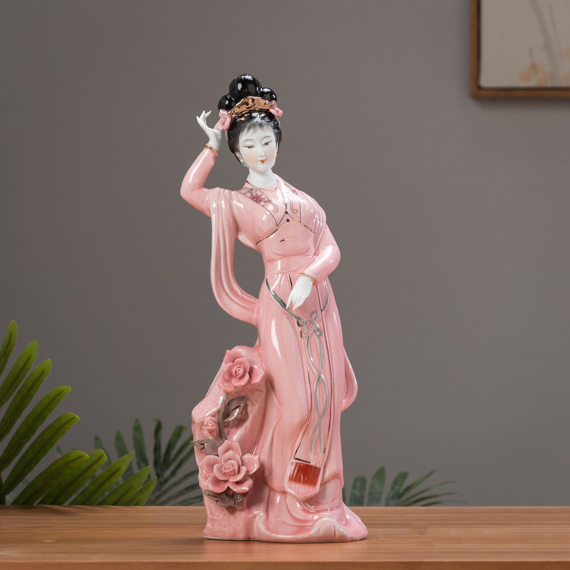 陶瓷工艺品摆件中式唐装七仙女陶瓷礼品家居饰品